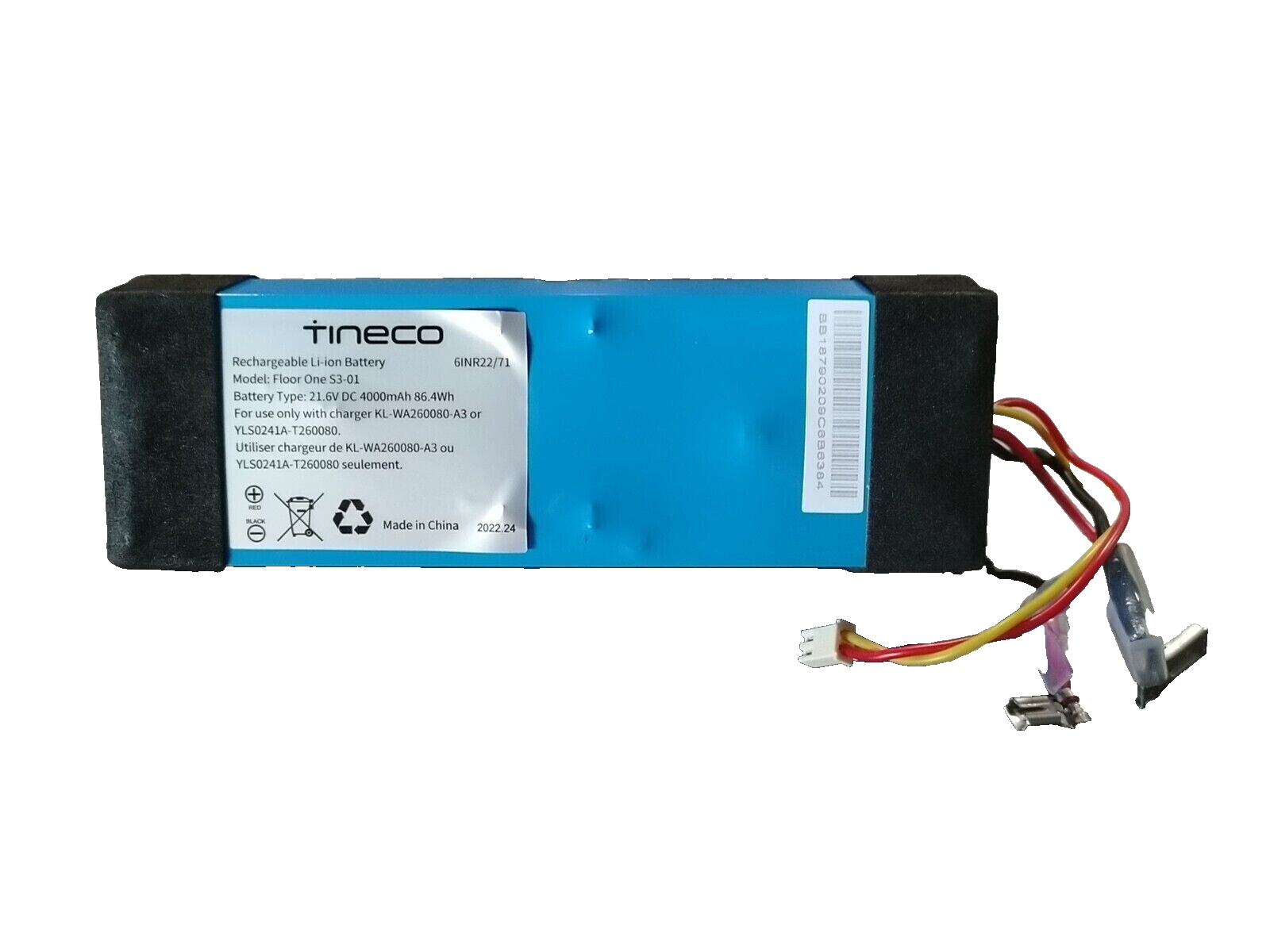 New OEM Tineco Floor One S3 Replacement Battery - 6lr2170la