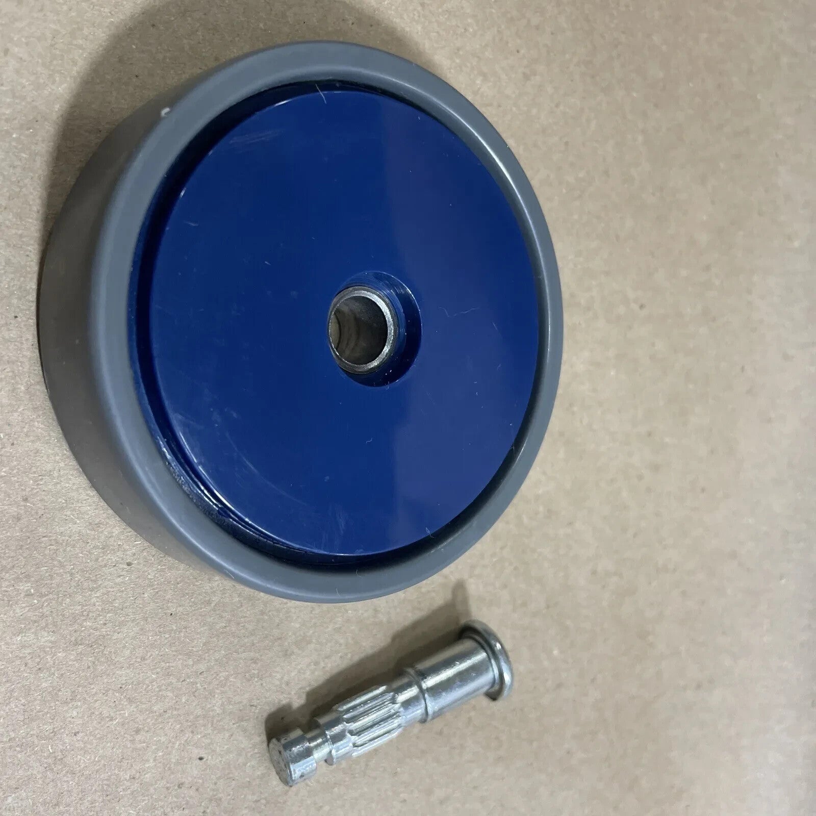 Shark NV360 NV360K Vacuum LEFT or RIGHT WHEEL ASSEMBLY W/ PIN Blue Genuine OEM