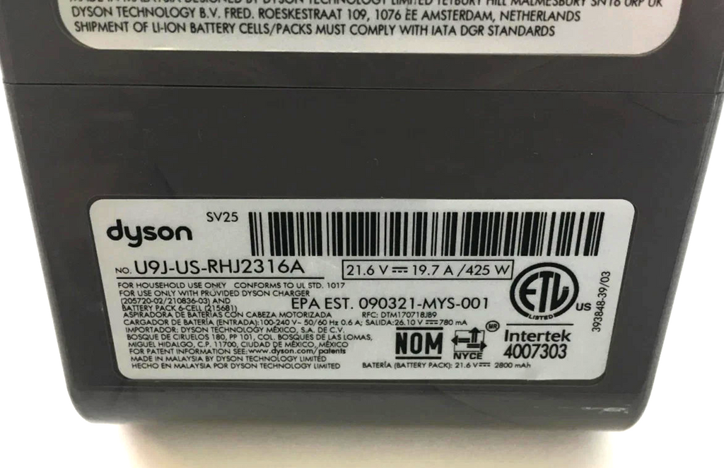 GENUINE Original DYSON V8 SV25 SV37 Battery Replacement Part Assembly