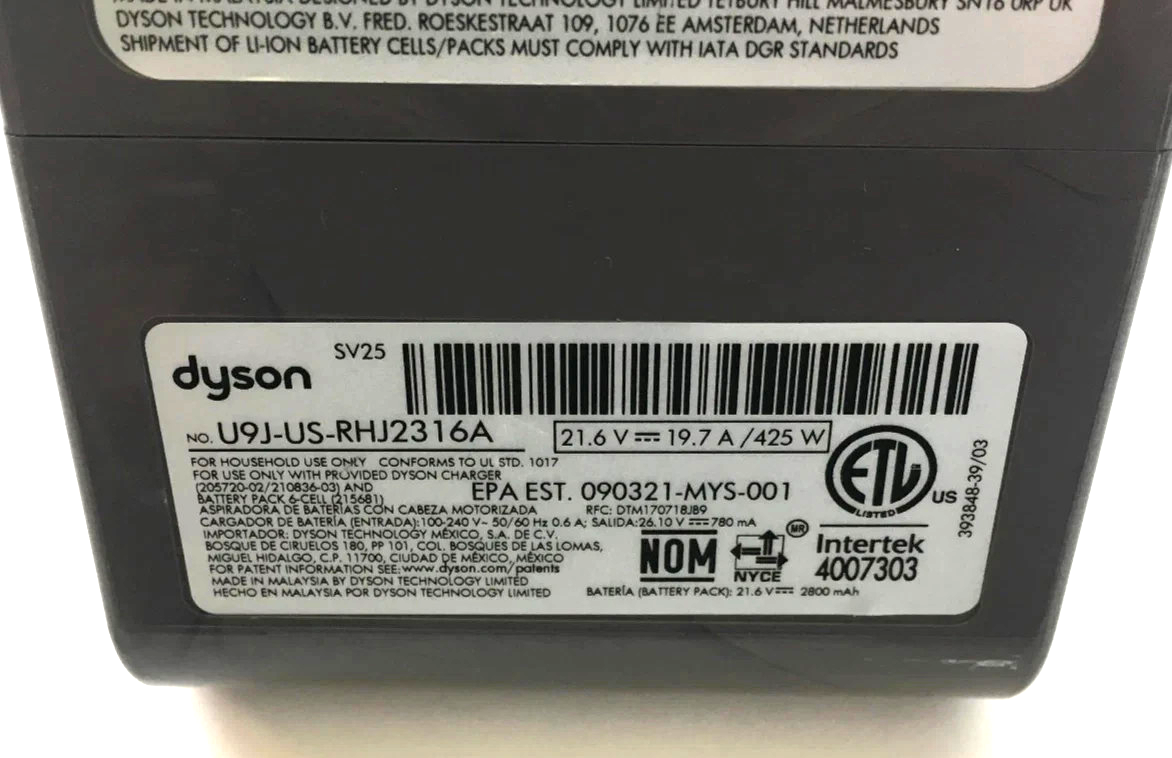 GENUINE Original DYSON V8 SV25 SV37 Battery Replacement Part Assembly